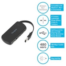 Targus USB 2.0 4-Port USB Hub High Speed Plug-and-Play Windows Mac Chromebook PC picture