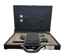 MEZZI ALUMINUM LAPTOP CASE BLK PADDED. SCRATCHES picture