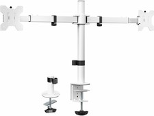 VIVO White Telescoping Dual Ultrawide 27