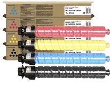 SCCOCOR CMYK Toner Cartridge Set Laser for Ricoh IM C6000 IM C4500. 4 Pk picture