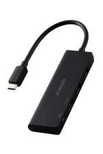 ELECOM U3HC-H040PBK USB Hub 4-in-1 USB-C Connection 3 x USB-A 1 Charging PD100W picture