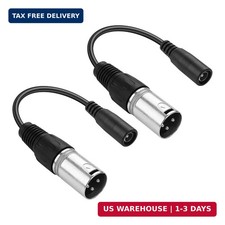 2A DC Power Cable,2 Pack DC 5.5 x 2.1mm Female to 3 pin XLR Male Power Adapter C picture