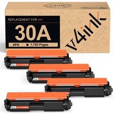 v4ink 30A CF230A Black Toner Cartridge 4 Pack picture