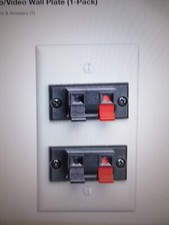 Leviton White 1-Gang Audio/Video Wall Plate 2PK 40952-2PW picture