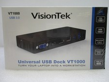 LOT OF 26  Visiontek VT1000 Dual Display USB 3.0 Docking Station 901147 T8-A7 picture