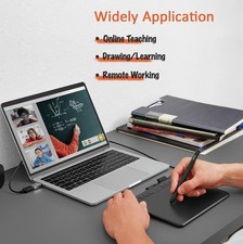 UGEE S640 Graphics Drawing Tablet w/ Stylus, USB-C & USB Connectivity Violet picture