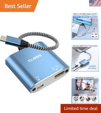 Compact 4K USB-C to HDMI Adapter with Fast Charging, Perfect for Laptops & TVs picture