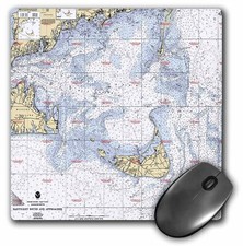 3dRose Print of Nautical Chart Of Nantucket Island MousePad picture