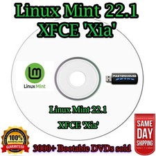Linux Mint 22.1 XFCE 'Xia' Bootable DVD – Laser Printed Label, Sameday Shipping picture