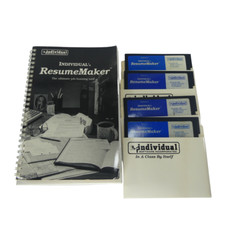 Vintage 1989 Individual Resume Maker With Career Planning 4 Floppy Discs IBM  picture