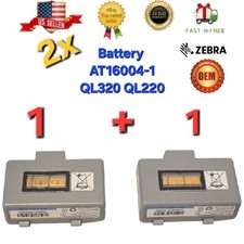 2x OEM Zebra Battery AT16004-1 for QL320 QL320 Plus QL220 QL220 Plus Printers picture