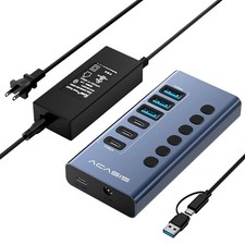 Acasis 6-Port 10Gbps USB 3.2 Hub Powered, 3 USB-A & 3 USB-C Ports picture