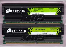 1GB 2x512MB PC-3200 DDR-400 Corsair XMS CMX512-3200C2PRO DDR1 CL2 LED Memory Kit picture