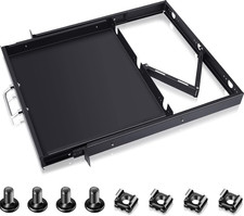 1U Rack Mount Sliding Keyboard Tray Cantilever Network Equipment Racks 19 Inch C picture