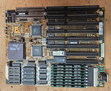 Rare Vintage Retro Gaming Tested FIC  4386-VC-U ISA VLB Motherboard w/CPU & RAM picture