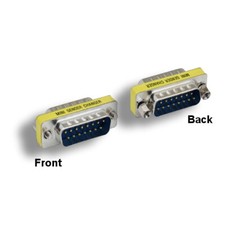 DB15 Male to DB15 Male Mini Adapter 15 Pin Connector Changer PC Video JoyStick picture