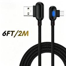 USB Type C Cable 90 Degree Right Angle Fast Charger For iPhone 17 16 15/Samsung picture