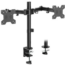 WALI Dual LCD Monitor Fully Adjustable Desk Mount Stand Fits 2 Screens up to 27 picture