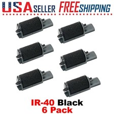 IR-40 Black x 6 Pack Ink Rollers Calculator Canon CP-16 CP16 Sharp XE-A101, A102 picture