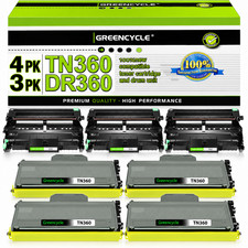 4PK TN360 Toner + 3PK DR360 Drum Fitfor Brother HL-2140 2170W MFC-7340 MFC-7840W picture