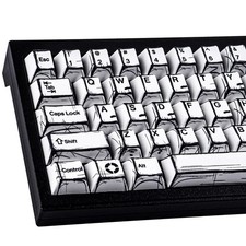 131 PCS White Japanese Manga PBT Keycaps Fits 60/65/75/100 Percent MX picture