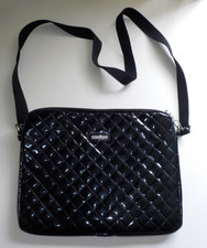 Bershka vintage laptop tablet bag bag briefcase patent leather shiny gay goth SM picture