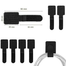 25 pcs Reusable Cable Ties Self Adhesive Cord Organizer Adjustable Desk Straps picture