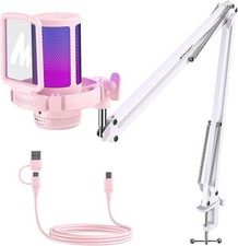MAONO DGM20 Series Gaming USB Microphone Noise Cancellation Streaming Mic Pink picture