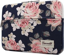 White Rose Patten Laptop Sleeve 14 inch 14.0 inch Laptop case Bag picture