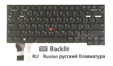 Russian Laptop Keyboard For Lenovo ThinkPad X1 Extreme Gen 4 / Gen 5, Backlit picture