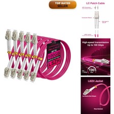 VANDESAIL OM4 LC LC Multimode Fiber Patch Cable, 4M(13.1FT), 5 Pack picture