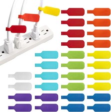 10-100pcs Reusable Waterproof Cable Labels Color-Coded Organizer Straps Data picture