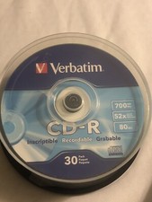 Verbatim CD-R 28 Blank Discs 700MB 80 Minutes 52x Recordable Disc for Data picture