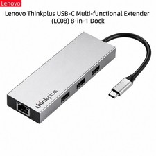 Original Lenovo Thinkplus USB-C Hub Multi-functional Extender 8-in-1 Dock LC08  picture