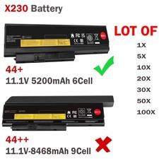 LOT 44+ Battery For Lenovo ThinkPad X220 X230 X230i 45N1026 45N1028 5200mAh 6Cel picture