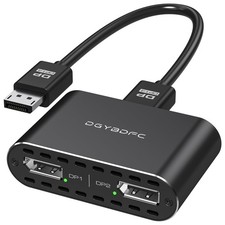 DisplayPort to Dual DisplayPort Adapter Dual 4K120Hz or 4K144Hz+4K60Hz Extend... picture