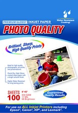 4 X 6 Premium Glossy Photo Paper 200GSM 11MIL 98 Brightness 100 Sheets pack  picture