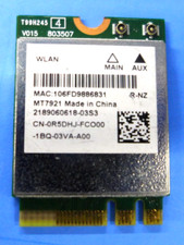 Mediatek MT7921 Wireless Dual Band WLAN WiFi Bluetooth 5.2 M.2 Card Dell R5DHJ picture