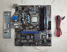 MSI H61M-E63 Motherboard w/i3-2100, 4GB RAM, 2x SATA Cables & IO Shield #1994 picture