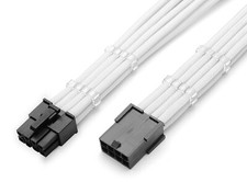 8-Pin White GPU PSU Sleeved Graphic Card Power Supply Extension + Cable Comb PC picture