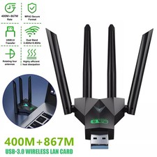 USB 3.0 Wireless WIFI Adapter 1300Mbps Long Range Dongle Dual Band Network lot picture
