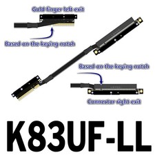 ADT‑Link Dual Reverse Side‑Bend PCIe 5.0 X8 To X16 Extension Cable 30CM picture