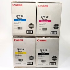 Canon GPR-20 Cyan Magenta Yellow & Black Toner Cartridges NEW Unopened Set of 4 picture