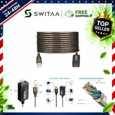 USB 2.0 Active Repeater Extension Cable 30ft 10m Type A Male to Female High picture