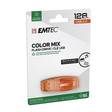 Emtec Dexxon C410 Color Mix 128GB USB 2.0 Stick Flash Drive Orange Candy Color picture
