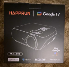 HAPPRUN 510G LCD Google TV Projector 1080p FHD 800 ANSI HDMI USB Black picture