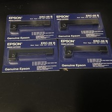 Lot of 4 Genuine Epson ERC-09B Ribbon Cartridge ERC-09-B Black NEW picture