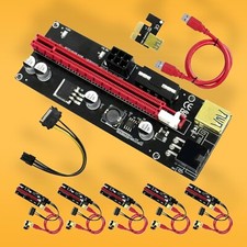 6 Pack PCI-E Riser Card VER009S 1X TO 16X PCI E Riser for Graphics Extension  wi picture