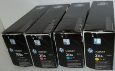 Set 4 Factory Sealed HP Q2670A Q2681A Q2682A Q2683A Toner Cartridges 308A 311A picture
