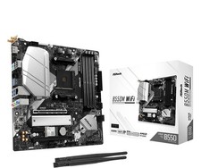 ASRock B550M WiFi Micro-ATX Motherboard, AMD Ryzen 3000-5000 Series Socket AM... picture